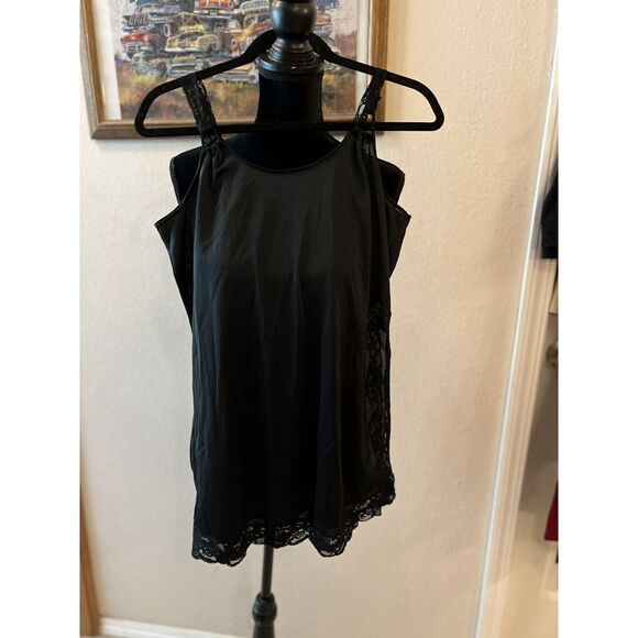 Texsheen Vintage Black Medium‎ Lingerie Top K76 - Picture 1 of 4